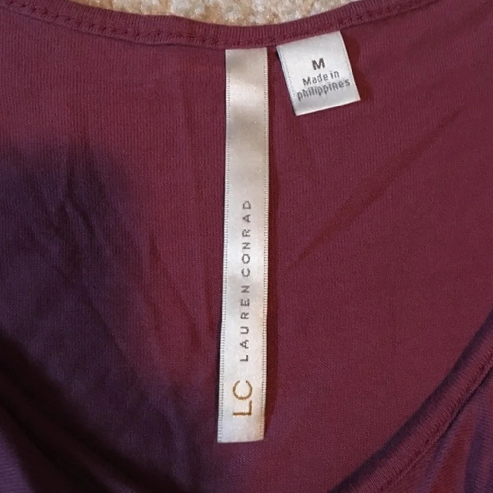 Maroon Ruffle Top - Picture 3 of 3